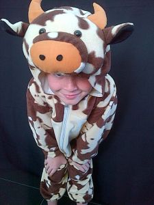 Kids Costumes to Hire - Cow Suit-Brown & White